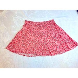Floral Miniskirt Pink and White Flowers Wet Seal